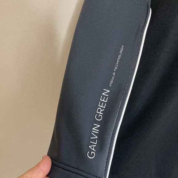 Galvin Green Half Zip Vest Men Medium Gray Black Insula Stretch Golf Shirt - Picture 7 of 12